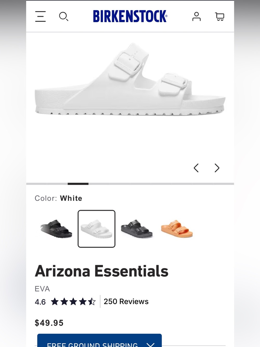 Birkenstock White Double Strap EVA Sandals - Picture 7 of 7